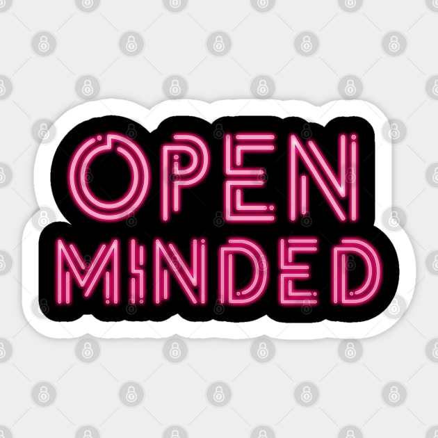 Open Minded Neon Sign Sticker by DanielLiamGill